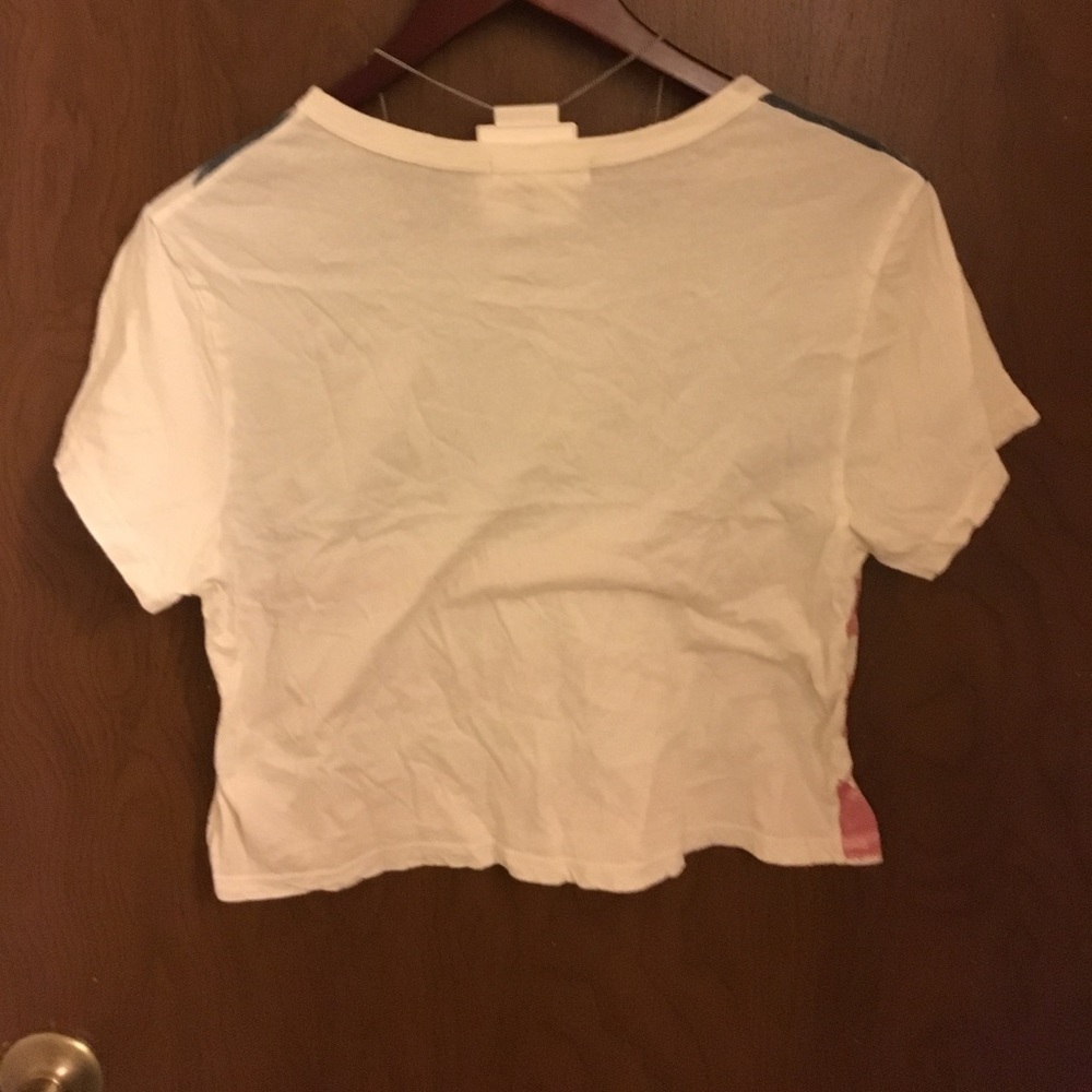 UO Pink White Blue USA Flag Crop Top - Picture 6 of 6